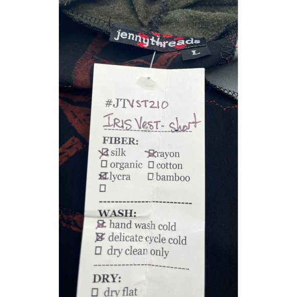 Jenny Threads Iris Vest Handmade By Jen Swearington Wearable Art Iris Vest L - Picture 5 of 6